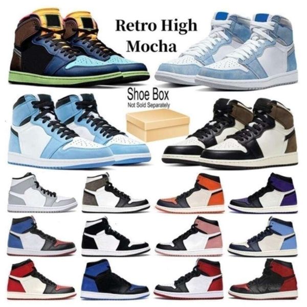 

New Jumpman 1 1s Basketball Shoes Men Women Black White Heritage Bred Patent University Hype Royal Dark Shadow Mens Trainer Sports Shoe Size 36-47, Beige