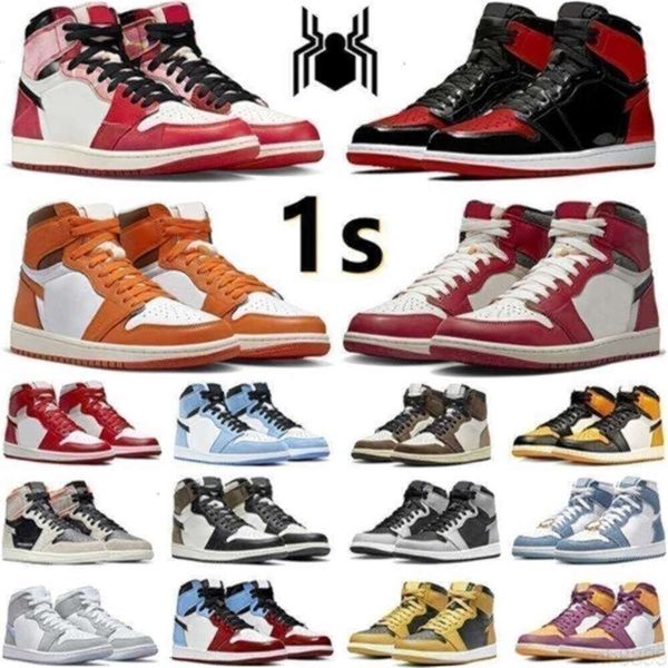 

1 1s Women Basketball Shoes Spider Verse Palomino Chicago Lost Found University Lucky Green Dark Craft Sail Trainer Sport Sneakers, Color#33