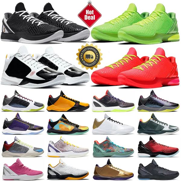 

kobe 6 Mamba Protro Mambacita Grinch Think Pink kobes 5 Alternate Bruce Lee Del Sol Big Stage Dark Knight Laker mens outdoor sports trainers sneakers chaussure, Color #14