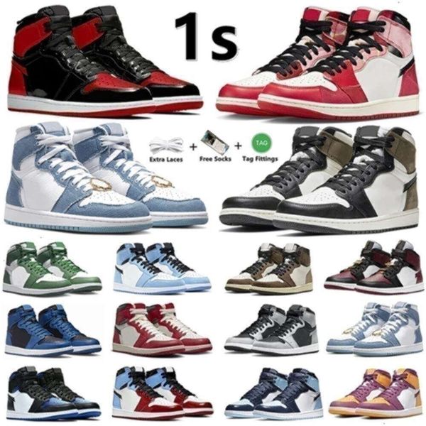 

1 1s Mens Basketball Shoes Spider Verse Lost Found Gorge Lucky Green University Chill Royal Toe Dark Marron women Sneakers, Beige