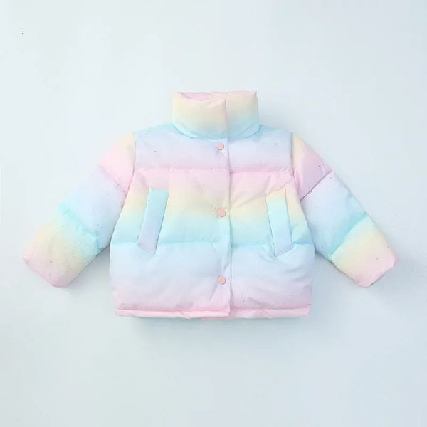 

Down Coat 27yrs Rainbow Warm Girls Down Jackets Autumn Children Coat Kids Baby Winter Clothes Overcoat Thicken Outerwear 231207, Ivory