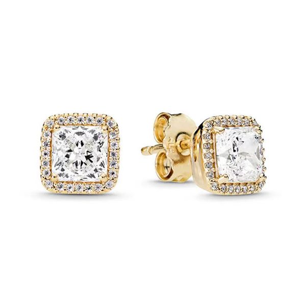

Luxury fashion designer 925 sterling silver earrings square large diamond earrings for women exquisite simple temperament jewelry ladies earrings high quality