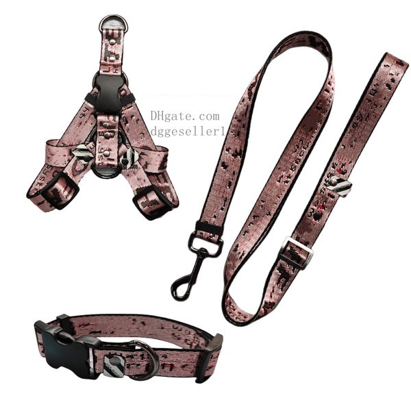 

Designer Dog Harness Leash Set Adjustable Heavy Duty No Pull Halter Harnesses  Medium Large Breed Dogs Back Clip Anti-Twist Perfect for Walking Pink L B118