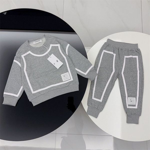 

Children's Suit Fashion Boys Girls Fall Suit Baby Girls Boys Suit Children's Sweatshirt Two-piece Suit Size 90cm-150cm A8, White