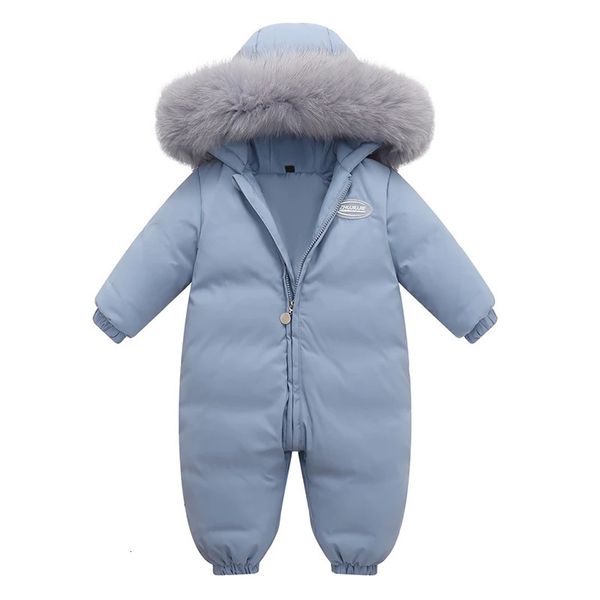 

Rompers Baby Winter Jumpsuit Real Raccoon Fur Waterproof Girl Snowsuit Toddler Boy Romper Infant Overalls Down Jacket 231211, Yellow