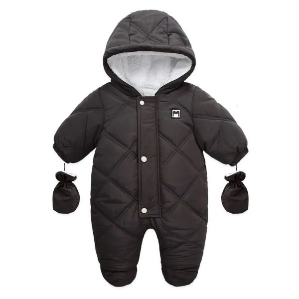 

Rompers Winter Born Baby Boy Jumpsuit Plus Velvet Warm Infant Outerwear Coat Toddler Girl Snowsuit Romper Outfit 231211, Red