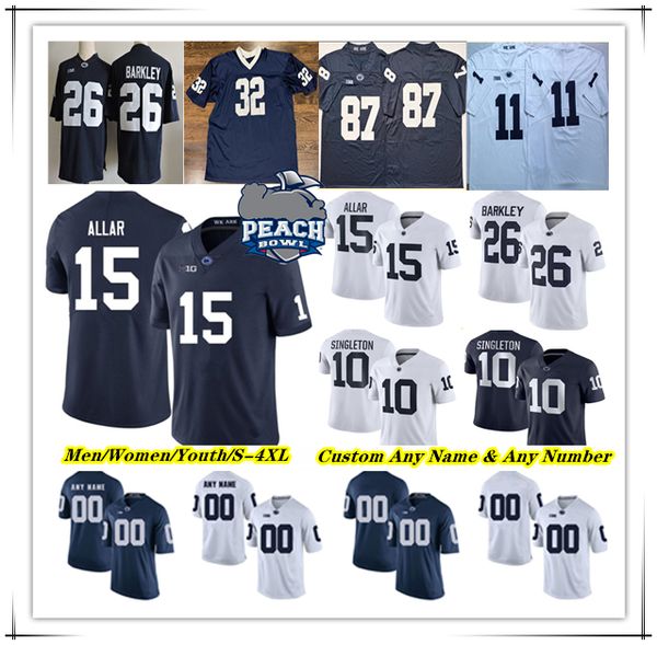 

PSU Penn State College Football Jersey Drew Allar Beau Pribula Nicholas Singleton Kaytron Allen KeAndre Lambert-Smith Curtis Jacobs Johnny Dixon Micah Parsons 4XL, Youth navy with name