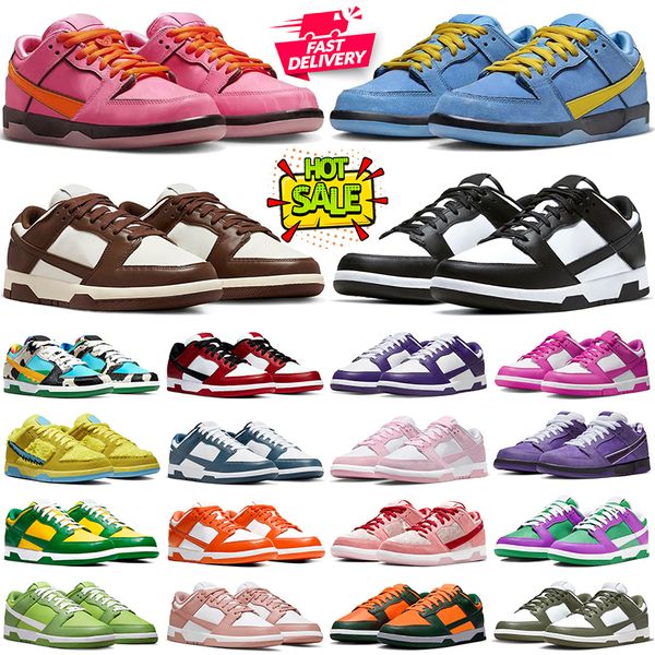 

free shipping running shoes men women Panda Grey Fog Triple Pink UNC Medium Olive Orange Bear University Red mens low designer outdoor sports sneakers trainers, #69 photon dust