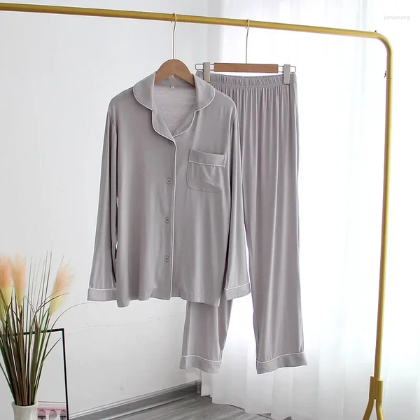 

Modal Pama Set: Cozy & Breathable 2-Piece Long Sleeve Sleepwear