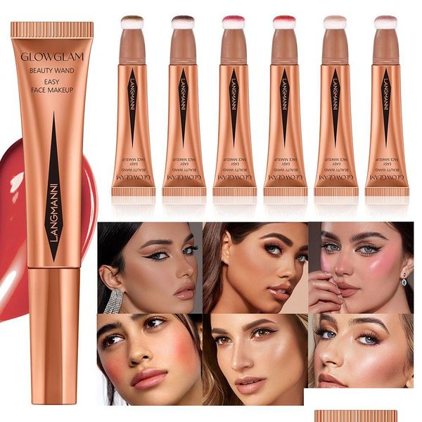 

Glowglam Beauty Wand Cream Contour Makeup Blush, Highlighter & Bronzer Easy Blendable, Long-lasting, Lightweight - 2024 New Arrival, Orange