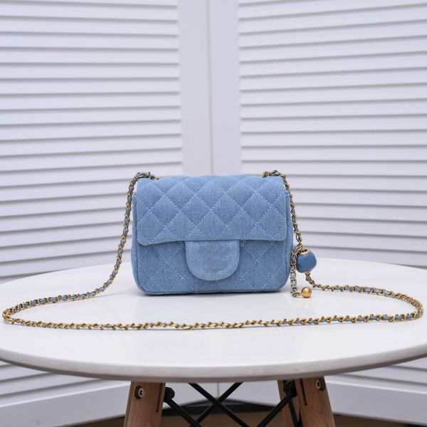 

10A Fashion Senior Designer Crossbody Classic Flap Bag Lady Shoulder Handle Leather Dia Lattice s Designers Woman Handbag Cc Purse Chain Bags, Red