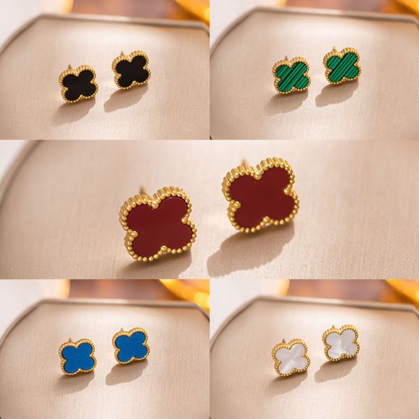

Four Leaf Clover Earrings Designer Jewelry Stud Earring Jewelry For Women Accessories Wedding Gift