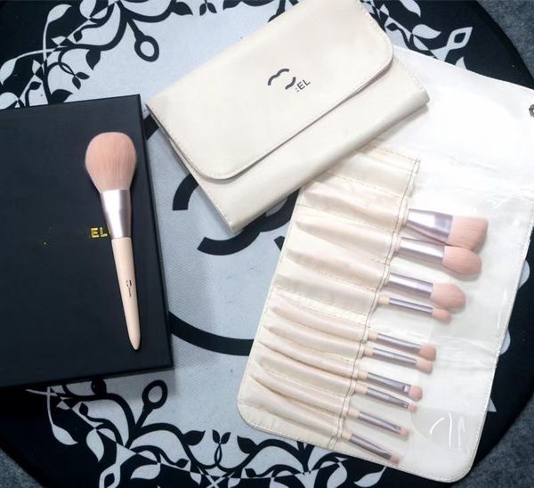 

Designer Letter Print Black Pink Brush Makeup Tool with Storage Pack 12 Gift Boxes