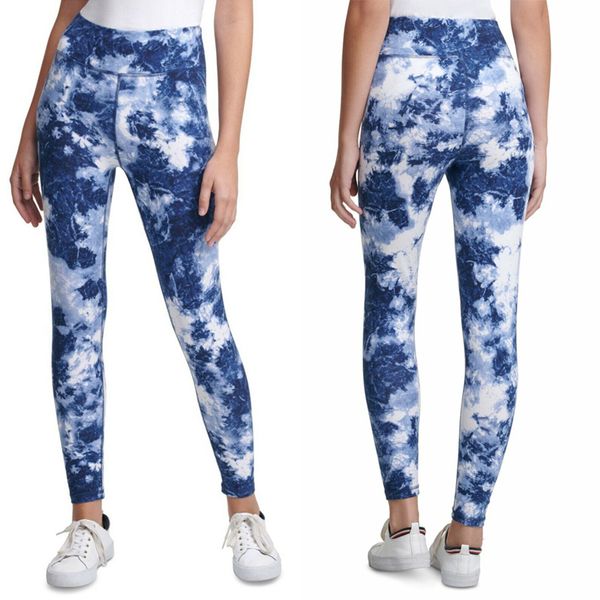 

Lu-e Women Tie Dye High-rise Yoga Leggings Soft Workout Clothes Long Pants Running Gym Wear Elastic Fitness Lady Outdoor Sports Trousers Yoga Outfit Quick-dry, Lue-02