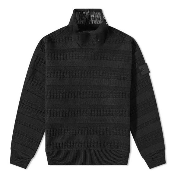 

Sweater mens designer sweater Luxury male Sweaters Long Sleeves Knitted Jumper Fashion turtleneck casual Sweatshirts High Quality Couple Clothes Asian Size M, Black-st-2022830