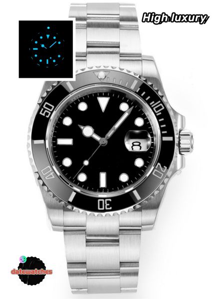 

Men's Watch 40mm 904L Stainless Steel Strap Watch Night Glow Sapphire Mirror Waterproof Watch Montre de Luxe Luxury Watch Gift Box