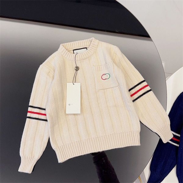 

Designer Children's Sweater Children's Sweatshirt Hoodie Baby Luxury Printed Pullover Spring and Winter Clothing Boys Girls Crewneck Sweater Size 90cm-160cm A1, Khaki