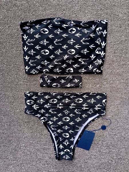 

Designer Bikinis Woman Sexy Bikini With Letter  Swimsuits Crystal Summer Swimwear Beach Bathing Suits Three-Point Swimsuit L833, Forestgreen