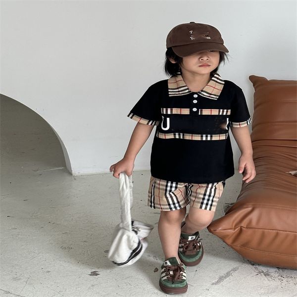 

Children's High Quality Designer Summer T-shirt Two-piece Holiday Outfit Cartoon Short Sleeve T-shirt Shorts Size 90cm-150cm A9, #4