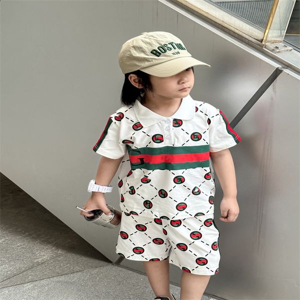 

Children's High Quality Designer Summer T-shirt Two-piece Holiday Outfit Cartoon Short Sleeve T-shirt Shorts Size 90cm-150cm A13, Blue