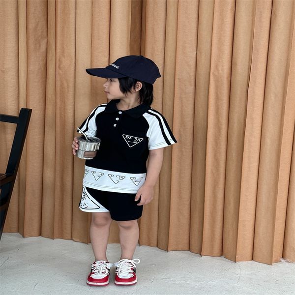 

Children's High Quality Designer Summer T-shirt Two-piece Holiday Outfit Cartoon Short Sleeve T-shirt Shorts Size 90cm-150cm A15, White