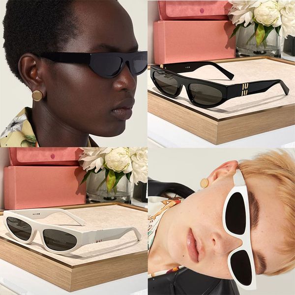 

Niu Glimpse sunglasses with a bold cat eye design oval frame acetate Oculos de sol small frame police frame SMU07ZS temple with metal NIUNIU logo fashionable