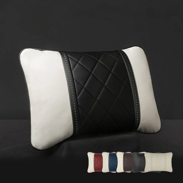 

Pillow NAPPA Luxury Headrest For Mercedes Maybach S-Class Leather Lumbar Pillows Car Neck Travel Seat Cushion Support Car Accessories s