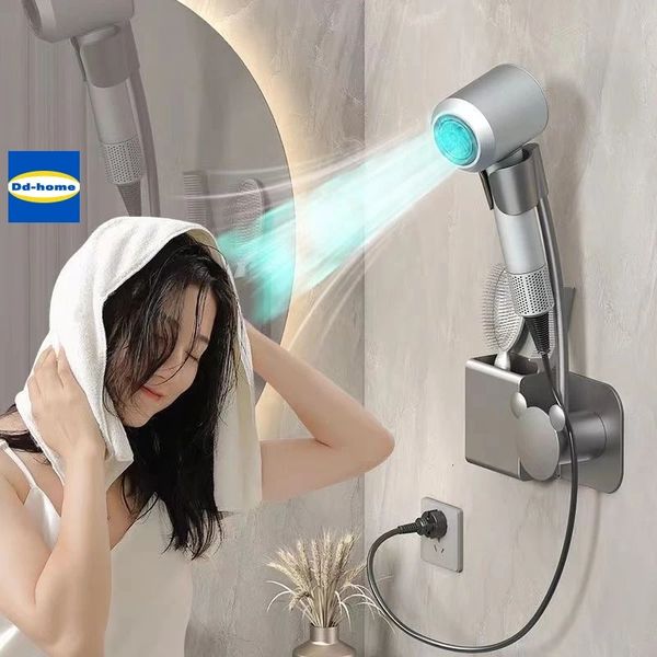 

Bathroom Shees Shelf on The Wall Without Drilg Multifunctional Storage Organizer Hair Dryer Holder Toilet Cradle 231216