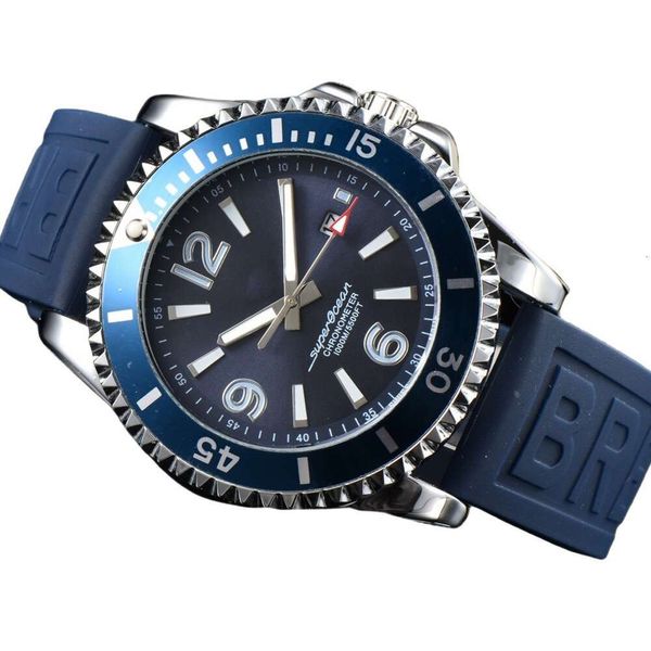 

Designer Breit Watches Men's Luxury watches Top watch Business men's quartz century brand silicone leisure men's sports watch large dial gear design batch top quality
