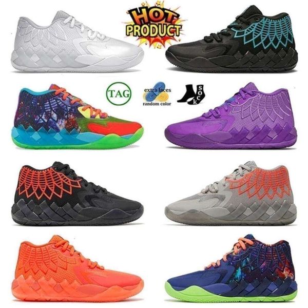 

with Shoe Box Ball Lamelo Mb.01 Mens Womens Basketball Shoes Rick and Morty Be You Black Blast Buzz Not From Here Sports Trainers Fashion Sneakers Size 40-46, A#1 rick and morty 40-46