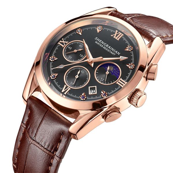 

Designer Breit Watches Men's Luxury watches Top watch Brand Original Sun Moon and Stars Multifunctional Watch Fully Automatic Waterproof Night Glow Quartz Watch