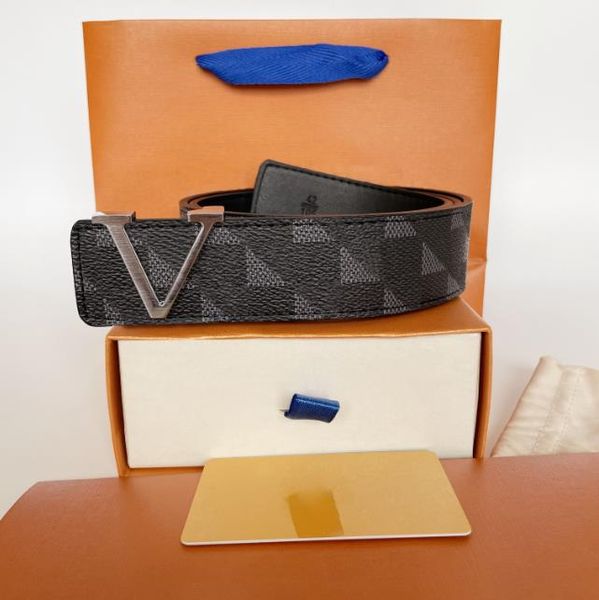 

Designer belt fashion buckle genuine leather belt Width 4.0cm 20 Styles Highly Quality with Box designer men women mens belts AAAAA208, Black