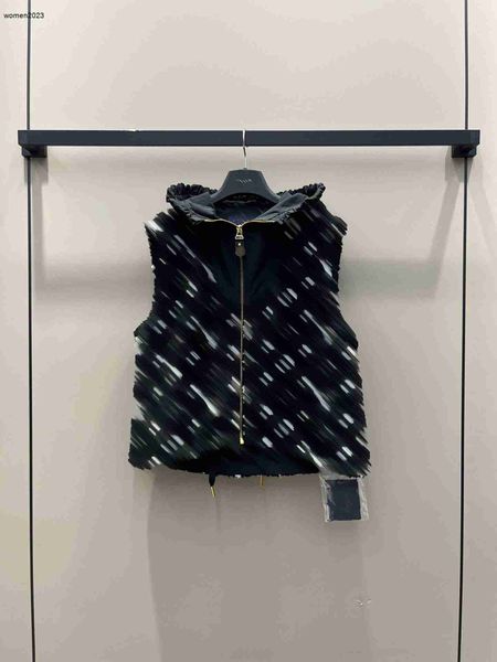 

Luxury Women Vest Designer Clothing for Womens Winter Down Jackets Fashion Geometry Printing Hooded Girl Jacket Ladies Zipper Coat Dec 16, #63