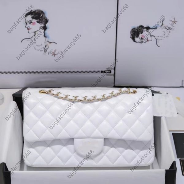 

10A top crossbody designer bags luxurys handbags classic flap bag 30cm sheepskin Fashion Black mirror quality bags Genuine Leather Diamond Lattice With box lady bag