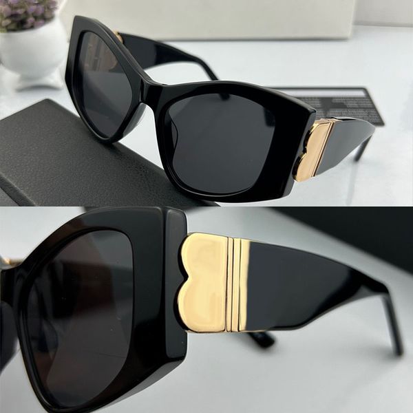 

Designer WOMENS DYNASTY XL D-Frame SUNGLASSES rectangular acetate frame gold metal Shiny letter logo on temples BB0287S gradient Sonnenbridge beach vacation
