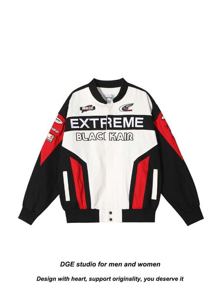 

windbreaker mens coats Jackets styles winter for men Bullet Matching Racing bomber Jacket American Retro Hiphop Baseball Cotton Thick Motorcycle windbreakers, Yellow