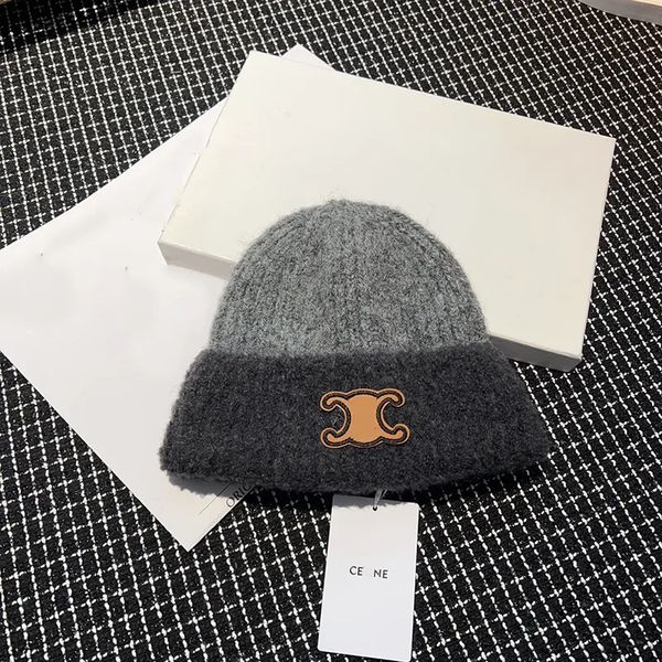 

French fashion consumer brand men's and women's high quality knit hats luxury designer wool warm knit hats trendy casual versatile brimless hats women's hats