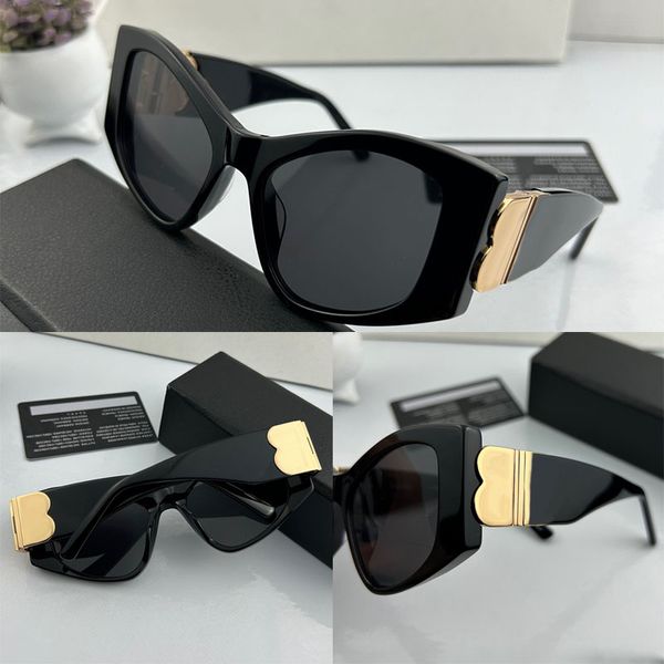 

Womens Dynasty XL D-Frame Sunglasses with Acetate Rectangle Frame Shining Silver letter Logo BB0287S Inside Hidden Hinge Gradient Lunettes de Soleil Vacation