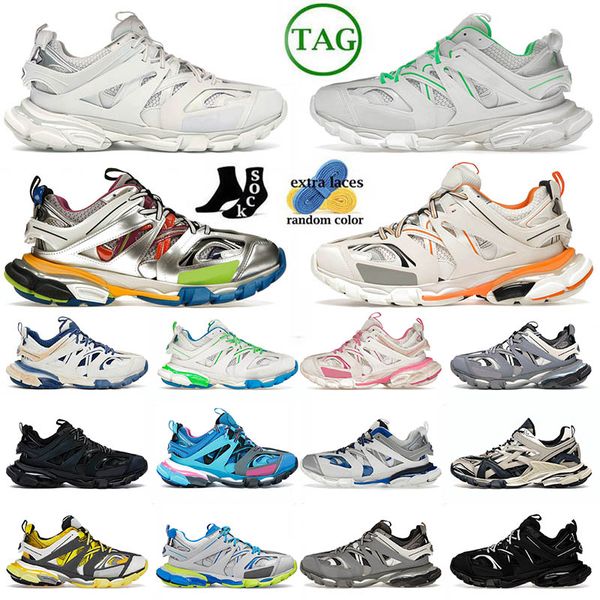 

Dress Shoes Women Paris Track 3.0 Designer Mens Womens Walk Tracks Runner Sneakers Platform Bottom All Black White Pink Yellow Grey Mens Trainers, 17 36-40