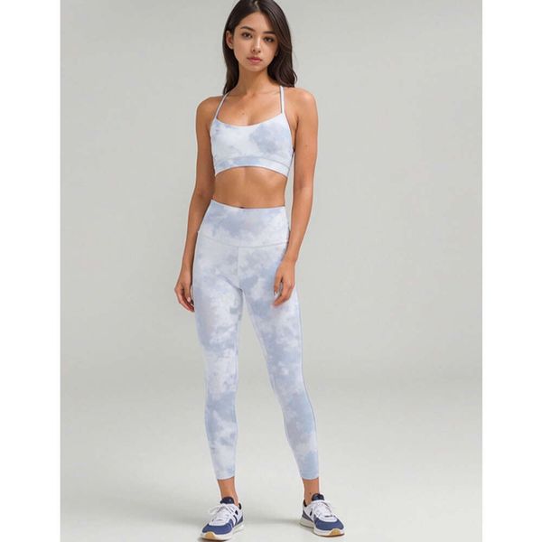 

Women's "stylish Tie-dye Yoga Set: Bra with Leggings, Camisole Workout Bras Sets for Gym, Fiess, and Casual Summer" s