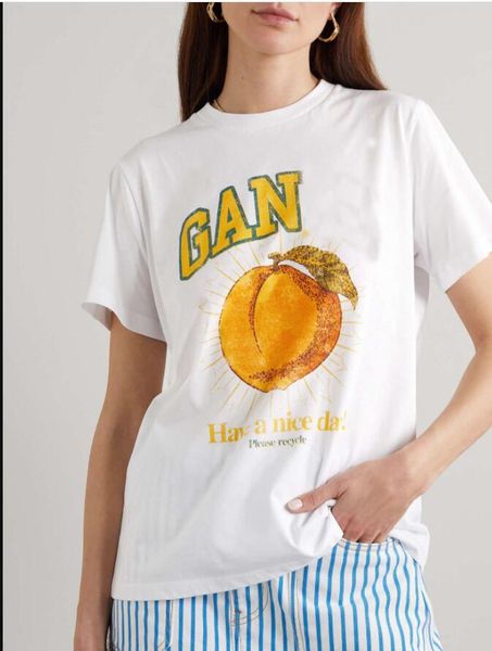 

2024 Summer new ga ni Womens short sleeves t-shirt Print love world Casual slim fit nice day T shirt tees, Clear