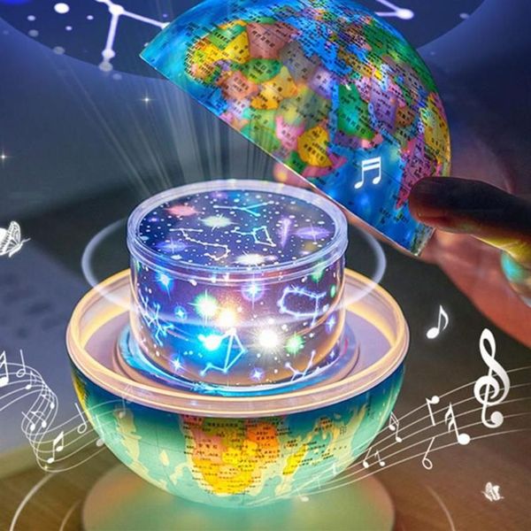 

Lights Night Globe Projector Lamp Children Science Props Cool Starry Sky Projection Light Decoration For Bedroom Useful Gifts Kid307D