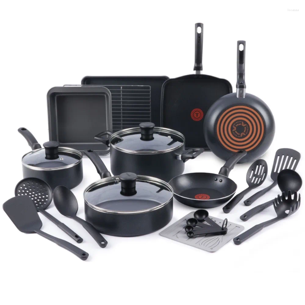 

Sets Cookware Non Stick 21 Piece Black Set Can Be Used for Dishwasher Cleaning and Multifunctional Cooking, Purple