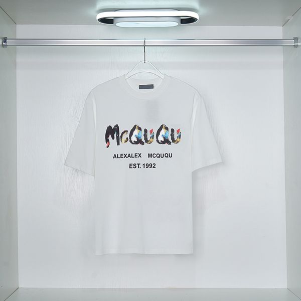 

Designer Summer Casual Breathable Sports MAQUEE 727285QUZ220900 Mens Shirt Watercolour Graffiti Cotton T-shirt Size -2XL, 9_color