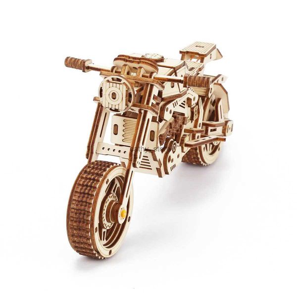 

Motorcycle 3D Wooden Puzzles Toys Children Assembling Blocks DIY Mechanical Motorbike Car Models to Build Boys Constructor GiftL231223 Construcr