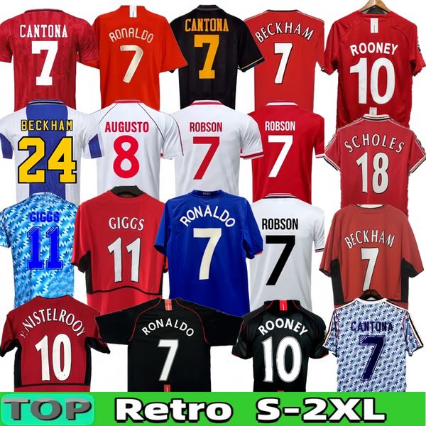 

07 08 98 99 Retro final home away soccer Jersey 90 92 96 1994 1996 1998 BECKHAM CANTONA KEANE SCHOLES GIGGS ROONEY SOLSKJAER Jerseys, 06/07 away