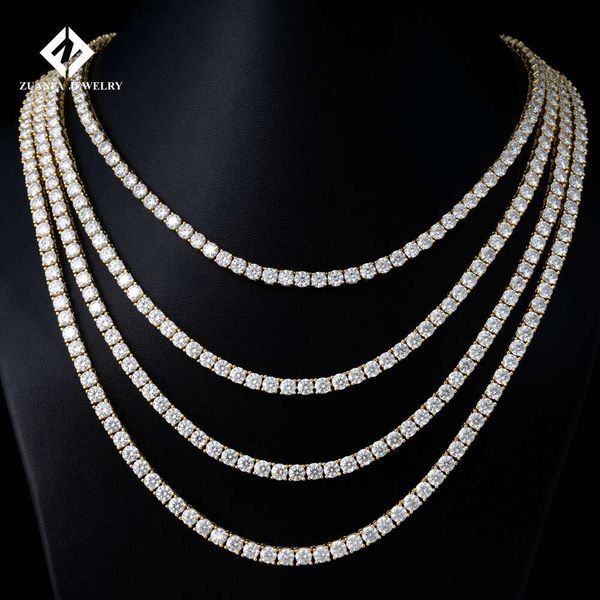 

Factory Price Sier 2Mm 3Mm 4Mm 5Mm 6.5Mm Diamond Hiphop Jewelry VVS Moissanite Tennis Chain Necklace