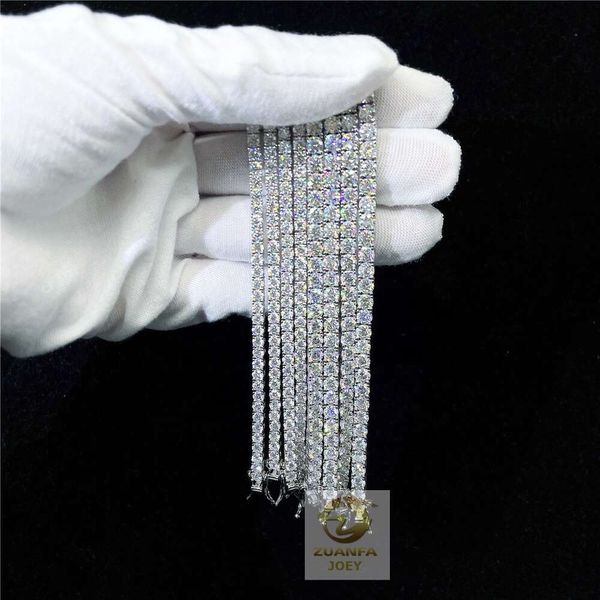 

Fine Jewelry Hip Hop Wholesale 2Mm-6.5Mm VVS Moissanite Lab Diamond Sier Tennis Bracelet