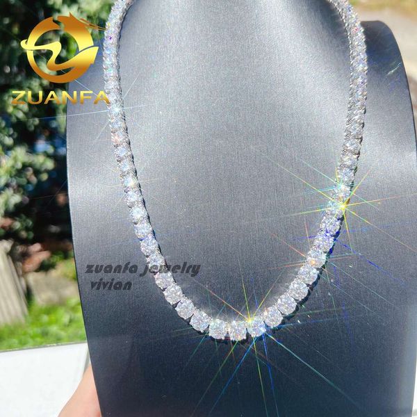 

Fashion Jewelry Sterling Sier Diamond Hip Hop 8Mm Moissanite Tennis Chain