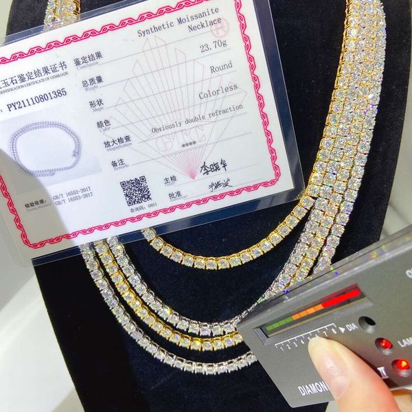 

5Mm Bracelet In Stock Sier Moissanite Diamond Chains Fine Jewelry Tennis Chain